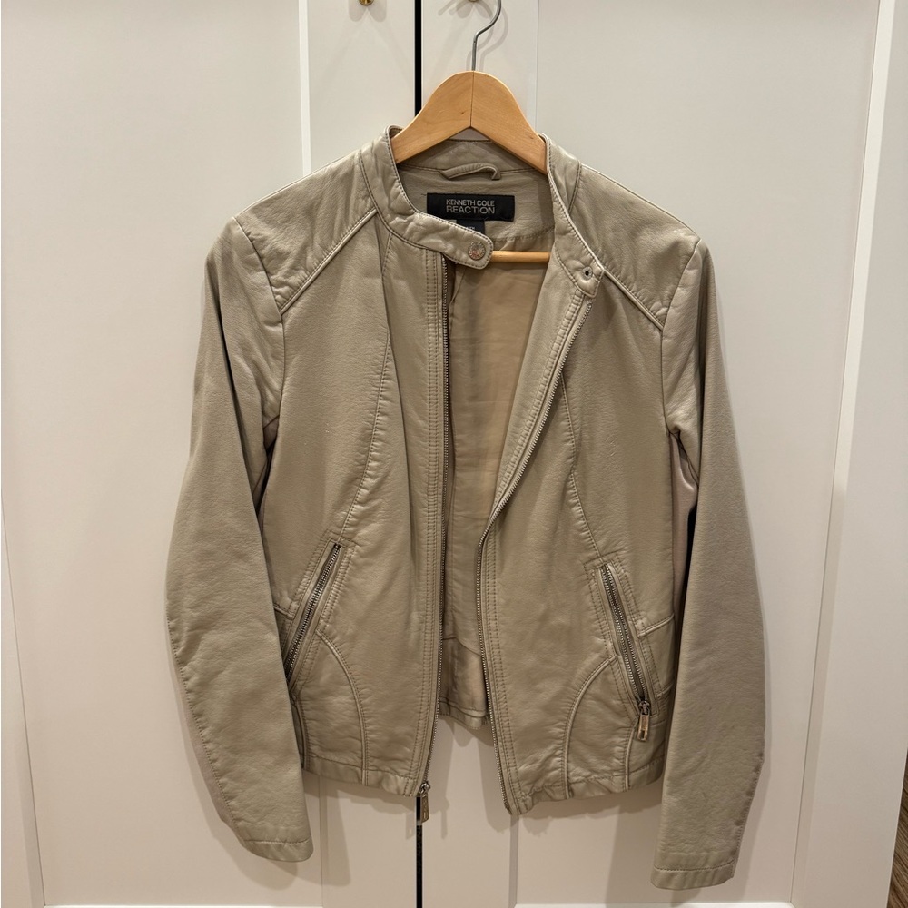 Kenneth Cole Women's Tan Leather Jacket